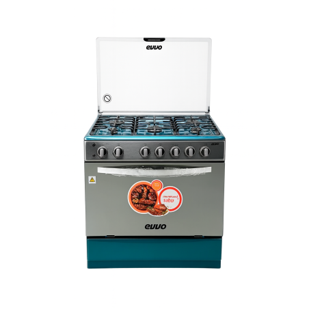 Cocina EVVO 5 Quemadores A Gas Con Horno |EV-Q05W