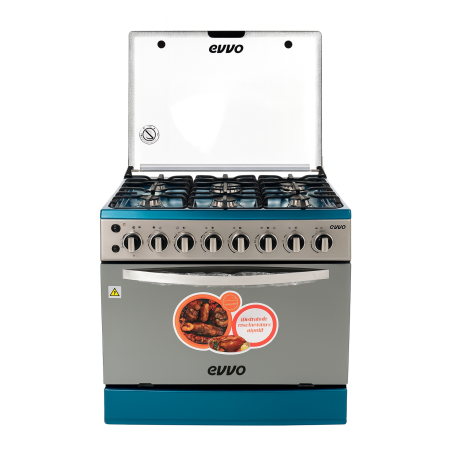 Cocina EVVO 6 Quemadores A Gas Con Horno | K76-Q06W