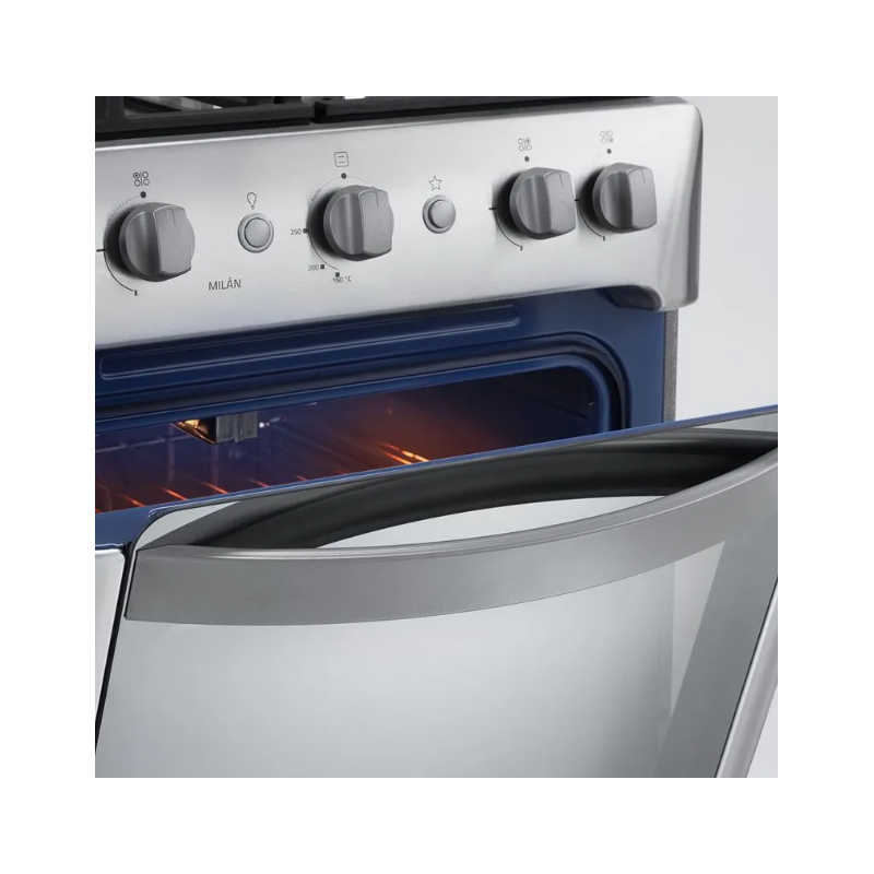 Cocina Indurama Milán Zafiro 4 Quemadores 24" Croma A Gas