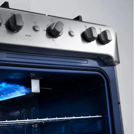 Cocina Indurama Milán Zafiro 4 Quemadores 24" Croma A Gas