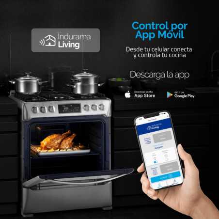 Cocina Indurama Smart Montecarlo Zafiro 5 Quemadores Croma 30" A Gas