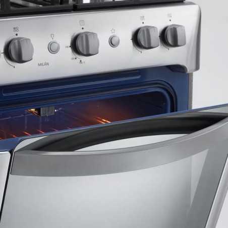 Cocina Indurama Milán Zafiro 4 Quemadores 24" Croma A Gas