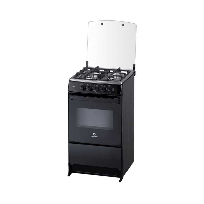 Cocina Indurama Canela Spazio Plus 4 Quemadores 20" Negro