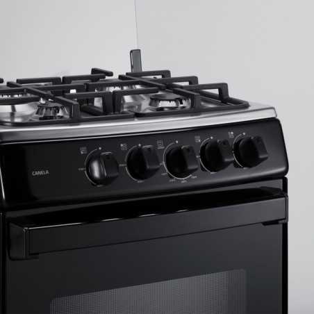 Cocina Indurama Canela Spazio Plus 4 Quemadores 20" Negro