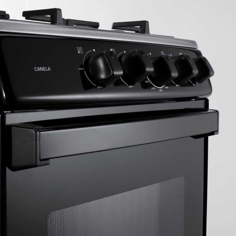 Cocina Indurama Canela Spazio Plus 4 Quemadores 20" Negro