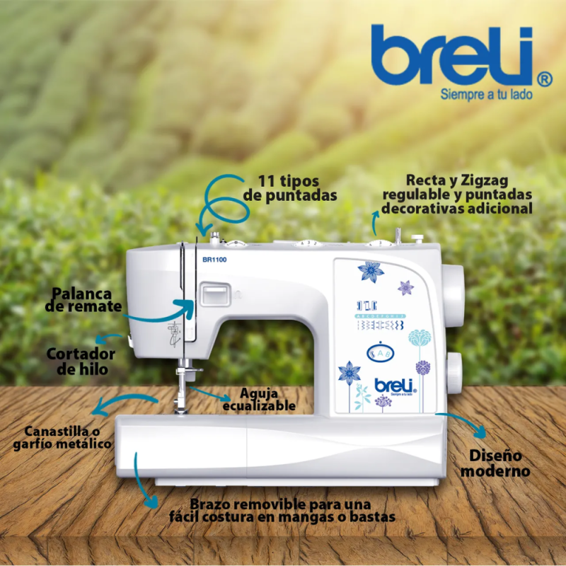 MAQUINA BRELI DE COSER BR1100 PROFESIONAL DOMESTICA