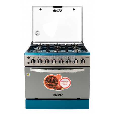 Cocina EVVO 6 Quemadores A Gas Con Horno | K76-Q06W