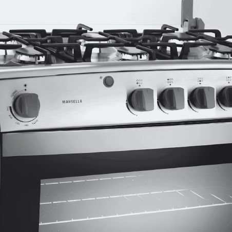 Cocina Indurama Marsella 6 Quemadores 32" | CrediHogar